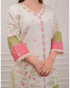 Conjunto Kurti de alta calidad con Dupatta y Palazzo a juego para oficina y ropa festiva disponible a precios asequibles - Product Image 5