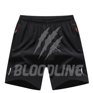 BLOODLINE INTERNATIONAL Short Bermuda décontracté pour homme en PU uni à taille mi-haute élastique avec poches - Product Image 1