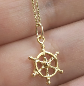 Premium Quality Dainty <b>Ship</b> Steering <b>Wheel</b>,Nautical Jewelry,necklace for Gift Quality Best Nautical <b>Ship</b> <b>Wheel</b> Handmade Decor - Product Image 1