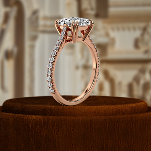 แหวนหมั้นเพชรทรงเจ้าหญิง 1 กะรัต ประดับเพชรแบบ Pave สำหรับผู้หญิง แหวนแต่งงานเพชรเพาะเลี้ยงในห้องปฏิบัติการ ของขวัญวันครบรอบสำหรับเธอ ได้รับการรับรองจาก IGI - Product Image 5