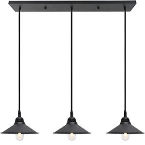 Royal Vintage Metal Black Hanging Three Light Pendant Dining <b>Room</b> Decorative Chandelier For Office Home Living <b>Room</b> - Product Image 1