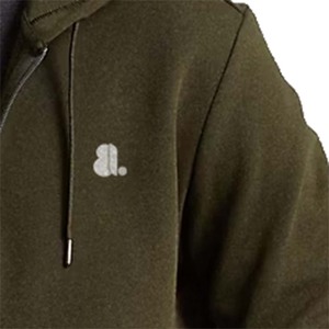 Nouveau sweat à capuche en coton 100% uni pour homme, couleur unie, automne, hiver, avec logo vintage sur le devant, service OEM - Product Image 3