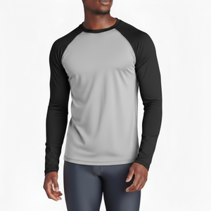 เสื้อกันผื่นแบบสั่งทำพร้อมลำตัวดูดซับความชื้นและตะเข็บแขนเสริมที่ออกแบบมาสำหรับชุดออกกำลังกายและชุดออกกำลังกาย - Product Image 4