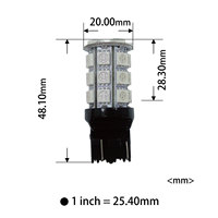 Ampoule LED de voiture, clignotant, feu arrière, DRL, feu de stationnement, rose, P21W PY21W 30SMD 12V 24V, compatible universel, 50000 heures, 1