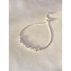 Bracciale farfalla fila ascensore 925 argento - Product Image 1
