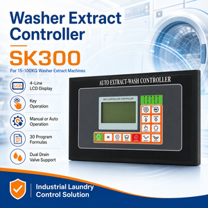 ตัวควบคุมเครื่องซักผ้าแบบแยกน้ำ SK300 สำหรับเครื่องซักผ้าอุตสาหกรรมขนาด 15-100 กก. - Product Image 1