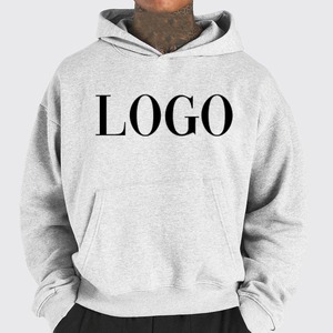 Logo personnalisé 380g lourd 100% coton coréen hommes sweat à capuche surdimensionné brodé Streetwear pour l'hiver taille 6XL vente en gros - Product Image 5