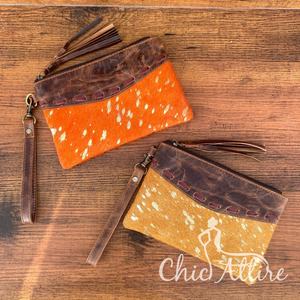 กระเป๋าหนังวัวมีซิปอเนกประสงค์สำหรับผู้หญิงกระเป๋าเงินหนังแท้แฟชั่นใส่บัตรกระเป๋าสตางค์สำหรับผู้หญิง - Product Image 1