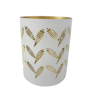 Nouvel arrivage de bougie de Noël en fer rond votif blanc pour le salon et la décoration de table faits à la main - Product Image 4