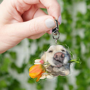 Porte-clés personnalisé avec portrait d'animal <span class=keywords><strong>de</strong></span> compagnie, breloque en acrylique personnalisée pour chien ou chat, un cadeau <span class=keywords><strong>de</strong></span> poche pour célébrer votre amour pour votre animal à fourrure - Product Image 3