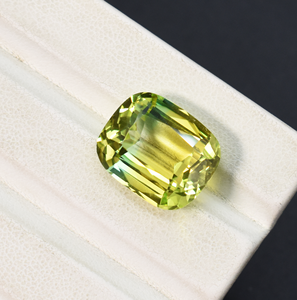 Piedra Preciosa de Turmalina Verde Amarilla de Laboratorio, Corte Cojín, 17X14 mm, Piedra Preciosa Suelta Impecable para Joyería - Product Image 6