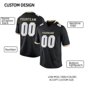 OEM nuevo diseño 100% poliéster americano personalizado Jersey fútbol transpirable impresión alta calidad fútbol americano Jersey - Product Image 2