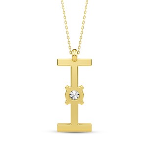 Colgante de Letra Inicial con Diamante Cultivado en Laboratorio de Alta Calidad VVS VS EF, Plata de Ley 925 con Acabado en Oro, Colgante de Alfabeto Personalizado - Product Image 3