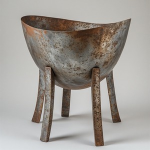 Maceta de hierro hecha a mano con estructura duradera y textura rica, ideal para esquinas de jardín y exhibiciones de vegetación interior sofisticadas - Product Image 2