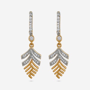 Pendientes de Pluma con Circonita para Fiesta 187646 Aleación de Zinc - Product Image 1