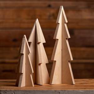 VÉRIFIER L'ARBRE DE NOËL DÉCORATION ÉCOLOGIQUE CADEAU FAIT À LA MAIN Arbre ornemental en bois Fabriqué en cerisier un arbre pour toute saison - Product Image 6