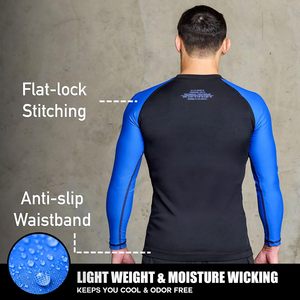Jitsu BJJ rash GUARD ของผู้ชายเสื้อรัดรูปแขนยาวสำหรับฝึกกีฬา Nogi - Product Image 3