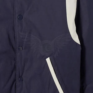 Veste d'hiver personnalisable pour homme avec design de couleur unie, votre propre logo sur toile - Product Image 6