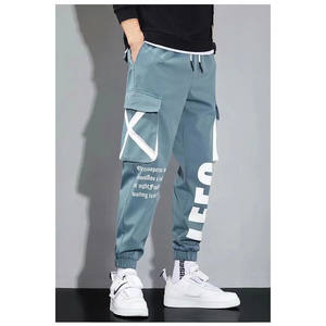 Pantalon de jogging harem slim fit pour homme avec rubans, style streetwear classique, legging décontracté - Product Image 2