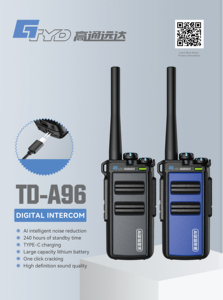 Venta al por mayor de fábrica OEM/ODM 2000 5W 430 MAH Uhf 470MHz-MHz transceptor de mano intercomunicador inalámbrico interfono - Product Image 2