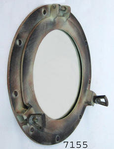 Antiguo de aluminio náutico nuevo ojo de buey náutico con espejo menos producto de decoración de ventana de vidrio transparente para la venta hecho en La India - Product Image 4