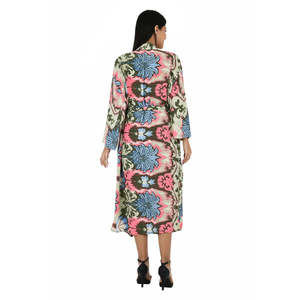 Conjunto de Camisola de Seda y Chifón con Estampado Floral en Rosa Pastel para Mujer, Talla Única, para Usar en la Playa - Product Image 6