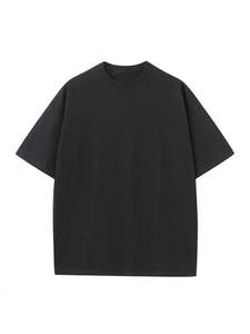 T-shirt à manches courtes en coton épais 230g pour hommes T-shirt à manches courtes en pur coton ample de couleur unie - Product Image 6