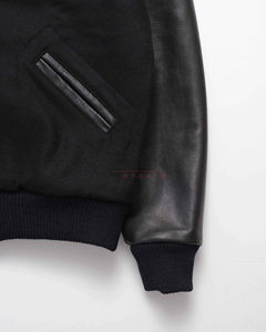 Dernier produit grande taille blouson de baseball pour hommes prix bon marché patchs personnalisés logo de broderie veste universitaire Letterman pour hommes - Product Image 2