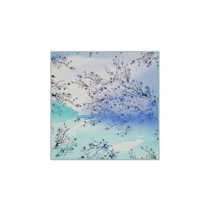Pañuelo Cuadrado de Seda y Viscosa con Diseño Floral Personalizado para Verano - Product Image 1