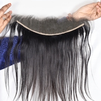 Cheveux naturels ondulés naturels 13*4 HD à fermeture cuticule alignée Cheveux bruts vietnamiens sans perte ni enchevêtrement Faisceaux de cheveux humains à trame noire