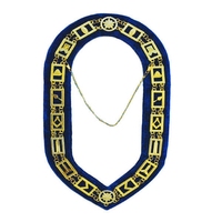 Collar de cadena masónica hecho de peso pesado Collar masónico bordado de oro LODGE & GRADO PRODUCTOS DE REGALIA MASÓNICA