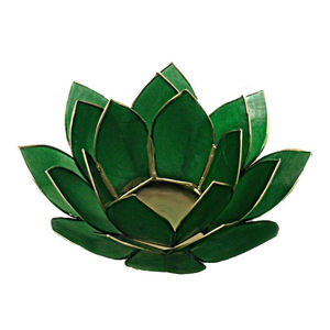Modern <b>Green</b> Capiz Shell Lotus Flower Tealight Candle Holder For Home Decor Festive Decoration Natural & Unique Gift On Sale - Product Image 5
