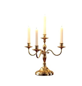 Candélabre unique de conception de cuivre pour le support décoratif de bougie de 5 bras de candélabre de mariage - Product Image 1