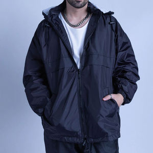 Chándal con ribete de nailon para hombre de estilo callejero de invierno, conjunto deportivo informal de dos piezas de Color personalizado, transpirable, ligero para el día a día - Product Image 5