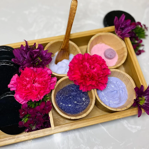 Disposable Bamboo Spa <b>Tray</b> with 4 Slots Essential <b>Oil</b> Serving <b>Tray</b> Pedicure Spa <b>Tray</b> for Home Use - Product Image 2