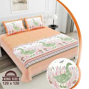 Ensemble de draps de lit 3 pièces en coton de qualité élégante Impression florale solide Style classique Confortable et idéal pour les cadeaux - Product Image 1