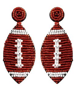 Pendientes de Color Marrón con Cuentas en Forma de Bola, Joyería de Moda, Pendientes Bordados a Mano con Cuentas de Semilla - Product Image 1