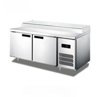 Venta al por mayor Pizza Prep Table chiller Recién llegado Pizza Prep Table Refrigerado de acero inoxidable congelador para tienda de alimentos