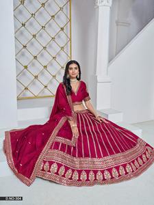 Seda de Arte de diseño de Bollywood con bordado Lehenga Choli mujer fabricante de moda de la India a precio barato - Product Image 5
