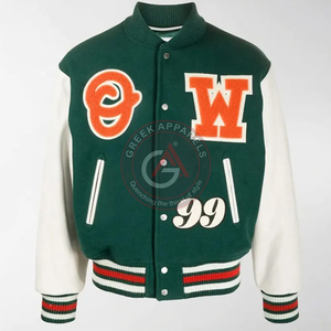 Premium Quality <b>Fleece</b> Custom Baseball Letterman Varsity <b>Jackets</b> Top Quality Wholesale Factory Price <b>Jacket</b> - Product Image 5