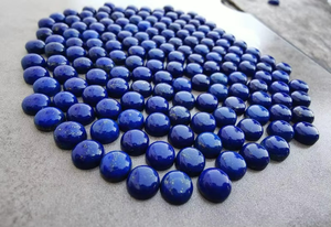 Lapislázuli Cabujón Redondo con Parte Trasera Plana, Piedras Preciosas Calibradas, Lapislázuli Natural, Piedra Preciosa Suelta - Product Image 4