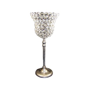 Candelabros de acero inoxidable ecológicos para fiesta de boda de Navidad con diamantes, mesa central, Vela decorativa, soporte de luz de cristal - Product Image 6