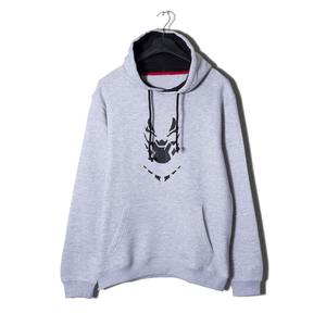 เสื้อฮู้ดผู้ชายสีเทาแบบหนา ผ้าฟลีซ แต่งเองได้ ทันสมัย ซับในผ้าฝ้ายสีดำ มีกระเป๋าจิงโจ้ คุณภาพสูง - Product Image 2