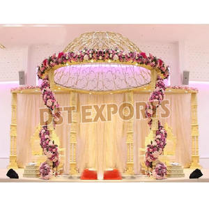 Décoration créative de mariage Mayur Mandap avec dôme DST Exportations Meilleur prix Vivah Mandap Vente Mandapam en bois pliable Fabricant UK - Product Image 3