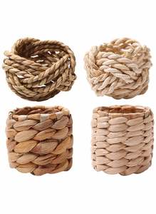 Elegante servilletero de ratán orgánico diseñado para temas de comedor minimalistas y ajustes de mesa contemporáneos - Product Image 3