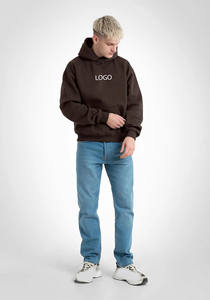 Gran oferta, jersey en blanco con logotipo personalizado, sudaderas con capucha de algodón 100% para hombre, sudaderas cálidas de invierno de gran tamaño con estilo y peso pesado - Product Image 4