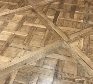 Panneaux de parquet de Versailles en teck surdimensionnés - Product Image 4