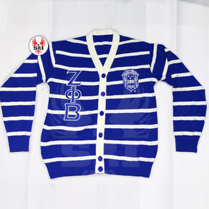 Personalizado griego Zeta Phi Beta hermandad bordado mujeres acrílico cárdigan suéter Parafernalia Universidad - Product Image 1