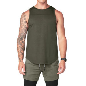 <b>Men's</b> Summer Workout Tank Top Quick Dry & Breathable Spandex O-Neck Custom Logo XL Size-for Gym Fitness <b>Sports</b> Running OEM - Product Image 1