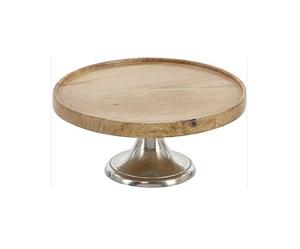 Soporte de pastel de madera rústico redondo de alta calidad, plato de servicio de Pedestal de lujo para decoración de centro de mesa de postre - Product Image 3